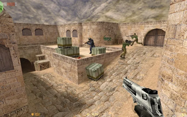 Counter-Strike 1.6 Dust 2 gameplay screenshot Counter-Strike 1.6 Dust 2 gameplay screenshot